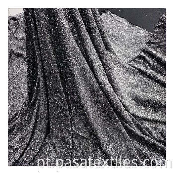 polyester spandex woven lurex knitted metallic fabric